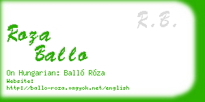 roza ballo business card