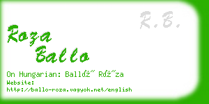 roza ballo business card